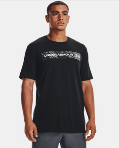 Under Armour Men's Camo Chest Stripe Short Sleeve Tee - Black (001)