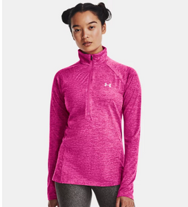 Under Armour Women's Tech 1/2 Zip Twist-Pink (652)