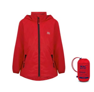 Mac in a Sac Origin II Kids Mini Packable Waterproof Jacket - RED