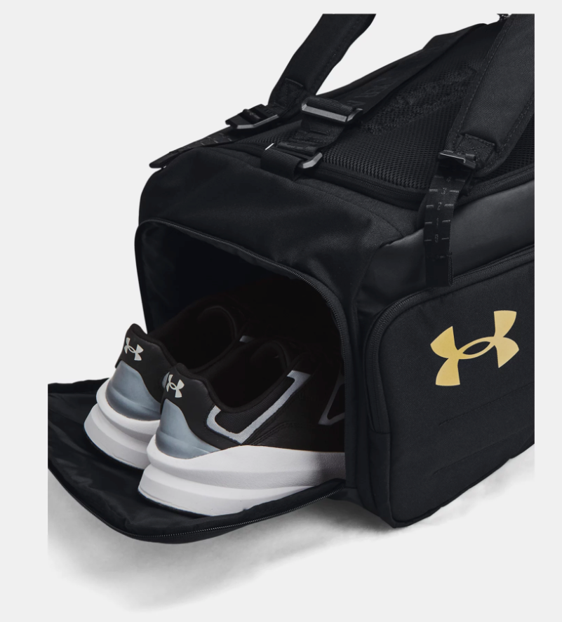 Under Armour Contain Duo Medium Backpack - Black / Metallic Gold (001)