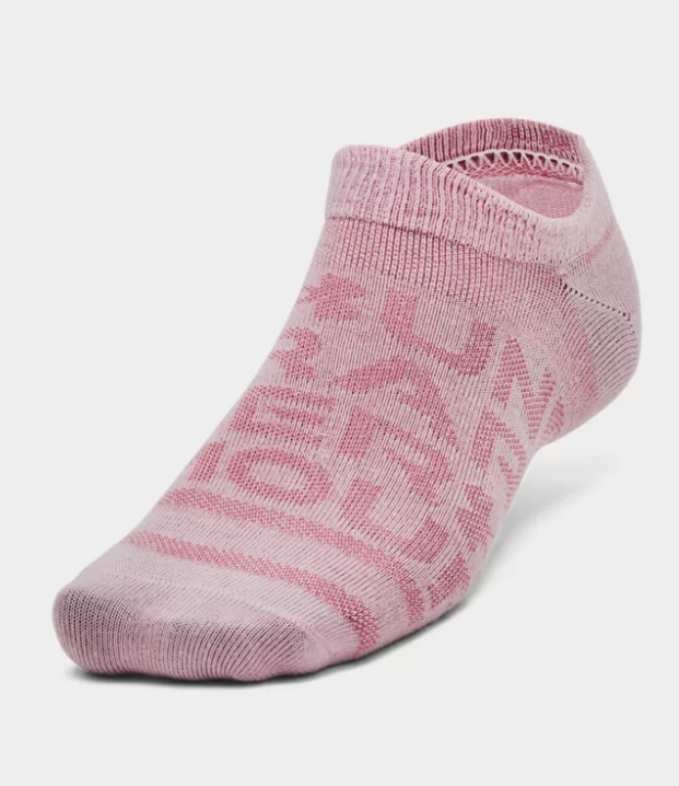 Under Armour 6-Pack Unisex No Show Socks - PINK