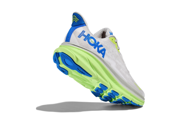 HOKA Men's Clifton 9 Running Shoes - STARDUST / ELECTRIC COBALT