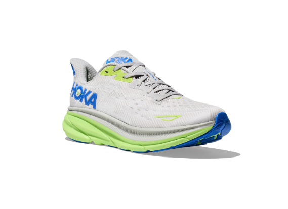 HOKA Men's Clifton 9 Running Shoes - STARDUST / ELECTRIC COBALT