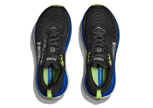 HOKA Men's Gaviota 5 Running Shoes - BLACK / ELECTRIC COBALT