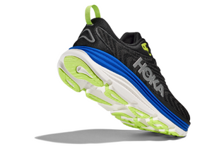 HOKA Men's Gaviota 5 Running Shoes - BLACK / ELECTRIC COBALT