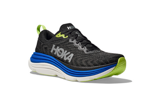 HOKA Men's Gaviota 5 Running Shoes - BLACK / ELECTRIC COBALT