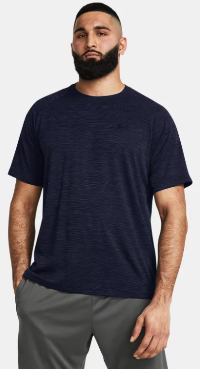 Under Armour Men's Textured Short Sleeve T-Shirt - Midnight Navy (410)