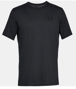 Under Armour Men's Sportstyle Left Chest Short Sleeve T-Shirt - Black (001)