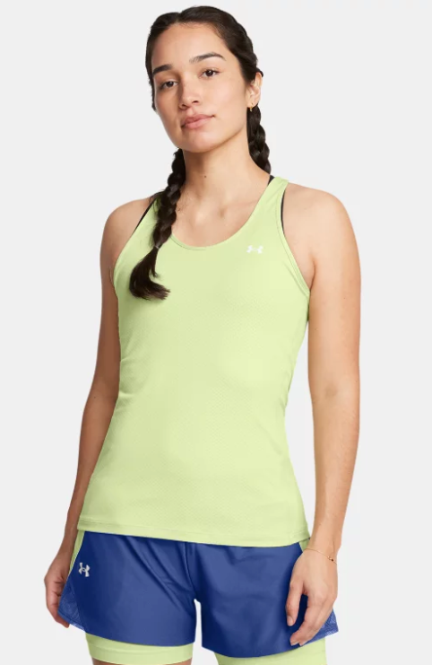 Under Armour Women's HeatGear® Racer Print Tank - Retro Green (383)