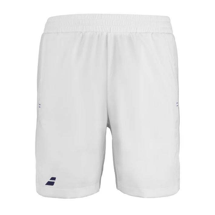 Babolat Boys Play Shorts - White/Navy