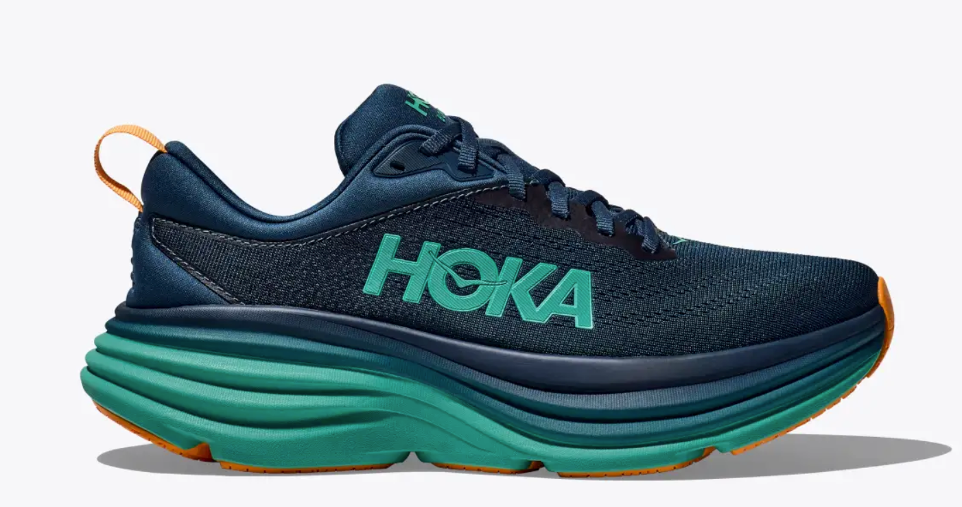 HOKA Men's Bondi 8 Running Shoes - MIDNIGHT/SHORELINE