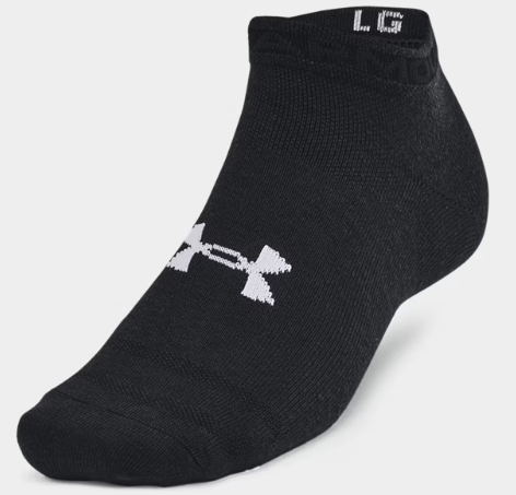 Under Armour Essential 6 Pack Low Cut Socks- Black/Black/Halo Gray (002)