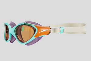 Speedo Biofuse 2.0 Womens Swimming Goggles Orange Lens - Blue/Orange/Purple