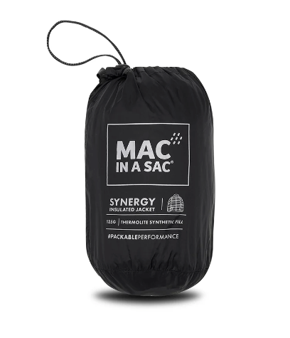 Mac in a Sac Men's Synergy Packable Insulated Jacket - Jet Black