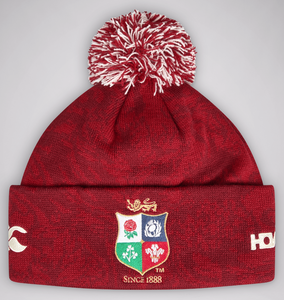 Canterbury Adult Unisex British & Irish Lions Fleece Lined Bobble Hat - Red