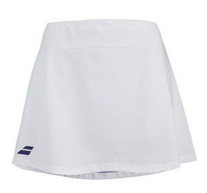 Babolat Girl's Tennis Play Skirt - White (Navy Logo)