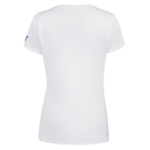 Babolat Girls Play Cap Sleeve Top -  White (Navy logo)