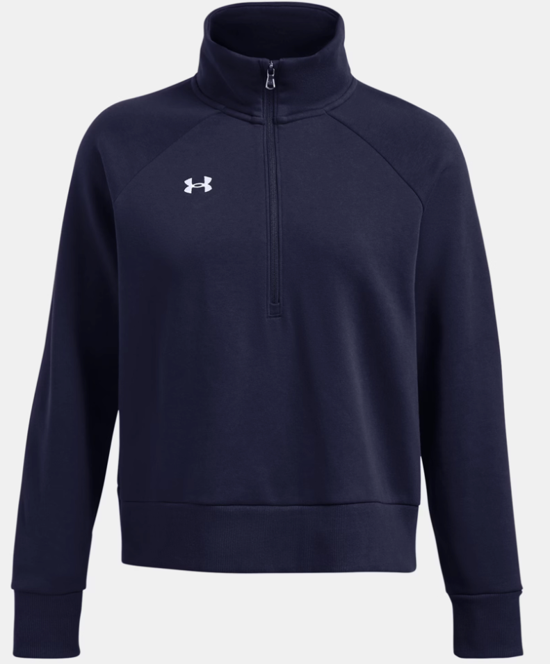 Under Armour Women's Rival Fleece 1/2 Zip - Midnight Navy / White - (410)