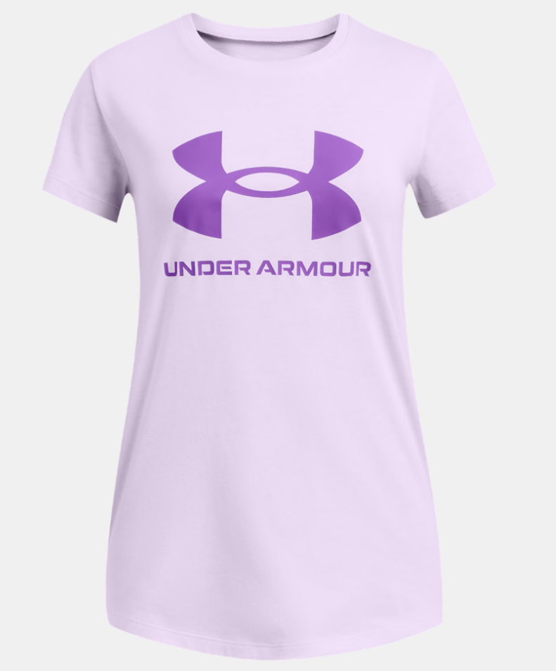 Under Armour Girls' Sportstyle Graphic Short Sleeve - Salt Purple / Lavish (535)