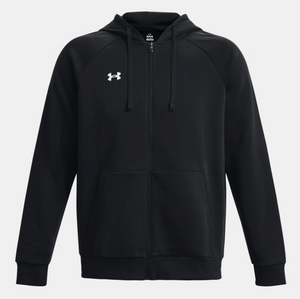 Under Armour Men's Rival Fleece Full-Zip Hoodie - Black / White (001)