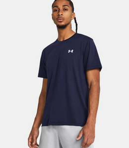 Under Armour Men's Launch Short Sleeve Tee Shirt - Midnight Navy/White (410)