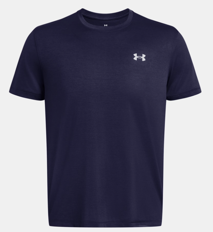 Under Armour Men's Launch Short Sleeve Tee Shirt - Midnight Navy/White (410)