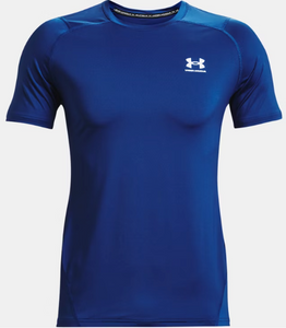 Under Armour Men's HeatGear Fitted Short Sleeve Tee Shirt - Tech Blue / Reflective (432)