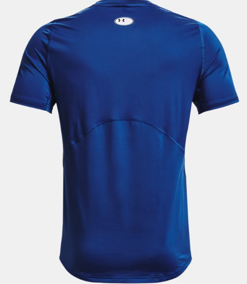 Under Armour Men's HeatGear Fitted Short Sleeve Tee Shirt - Tech Blue / Reflective (432)