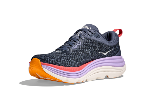 HOKA Women's Gaviota 5 Running Shoes - ANCHOR / GRAPEFRUIT