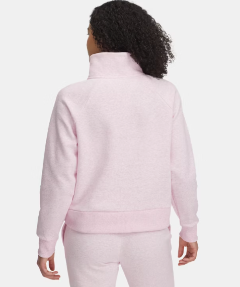 Under Armour Women's Rival Fleece 1/2 Zip - Prime Pink/White (647)