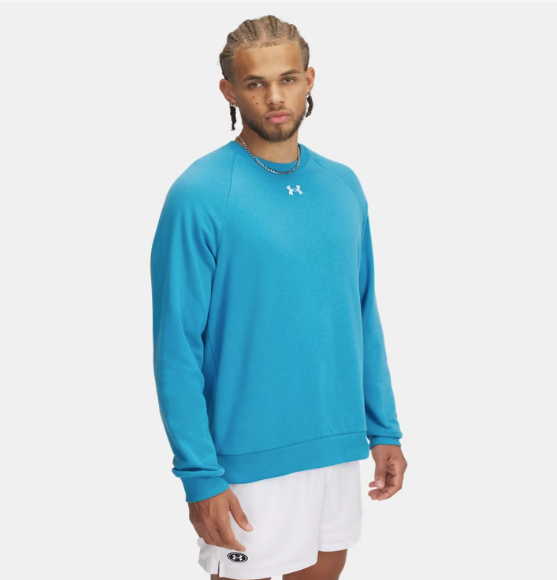 Under Armour Men's Rival Fleece Crew - Ether Blue/White (452)