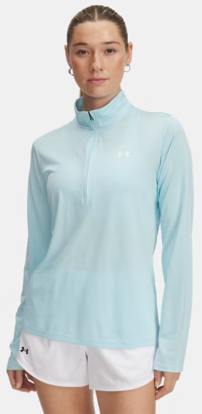 Under Armour Women's Tech 1/2 Zip - Stream/ White (494)