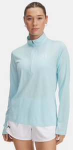 Under Armour Women's Tech 1/2 Zip - Stream/ White (494)