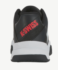 K-Swiss Mens Court Express HB Tennis Shoes - Limo/ White/ High Rise Red