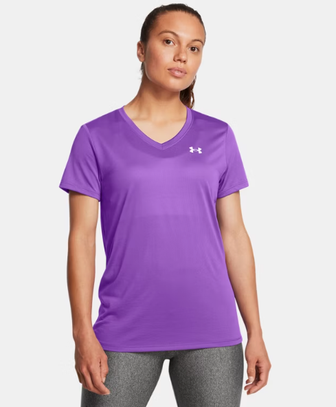 Under Armour Women's Tech V-Neck T-Shirt - Lavish (525)