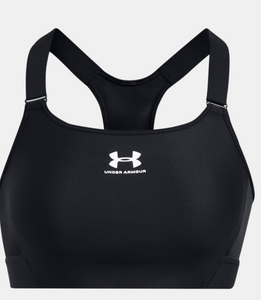 Under Armour Women's HeatGear Armour High Impact Sports Bra - Black/White (002)