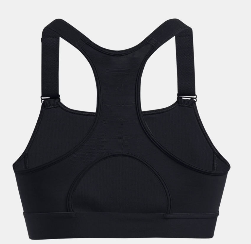 Under Armour Women's HeatGear Armour High Impact Sports Bra - Black/White (002)