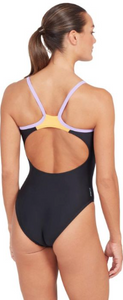 Zoggs Women's Cannon Strikeback Swimsuit - Black/Lilac/Coral