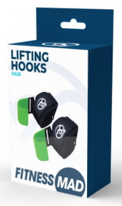 Fitness Mad Padded Lifting Hooks - Black