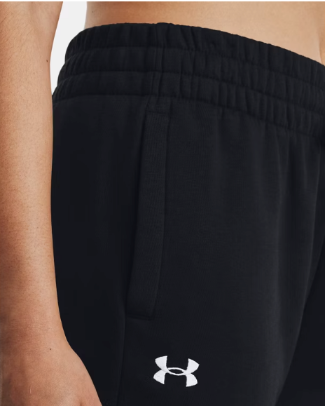 Under Armour Women's Rival Fleece Joggers- Black/ White (001)