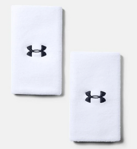 Under Armour Performance 15cm Wristbands - White (2 pack)