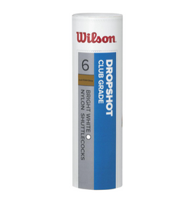 Wilson Dropshot Club Grade Nylon Shuttlecocks - White (6 pack)