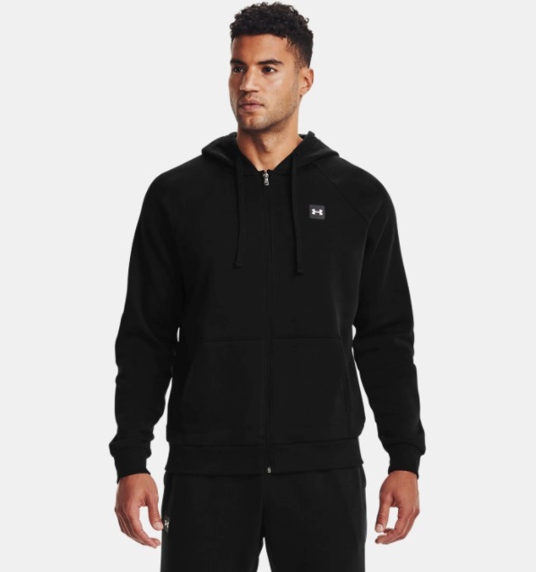 Under Armour Men's Rival Fleece Full Zip Hoody - Black (001)