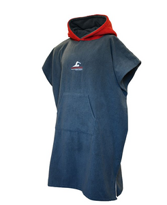 SwimTech Microfibre Junior Poncho - Grey/Red