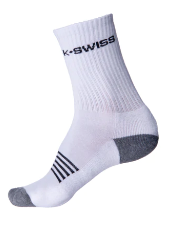 K Swiss Ankle Crew Sport Socks 3-pack - White/Grey