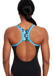 Zoggs Women's Atom Back 1 piece Swimsuit - Black