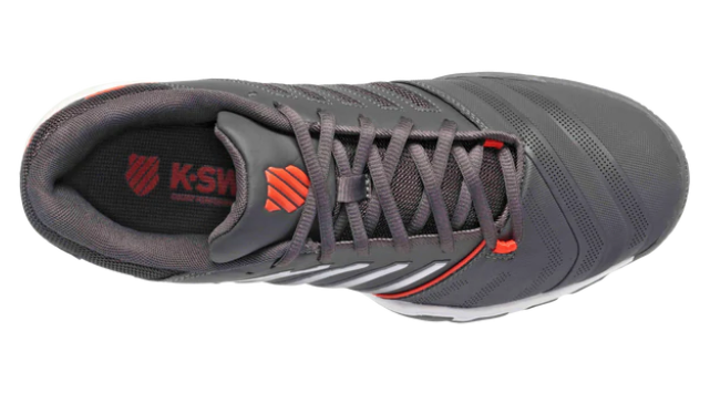 K-Swiss Men's Big Shot Light 4 Tennis Shoes - Asphalt/White/Spicy Orange