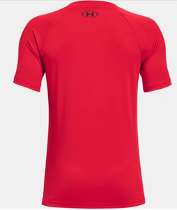 Under Armour Boy's Tech Big Logo Short Sleeve T-Shirt -Red (600)