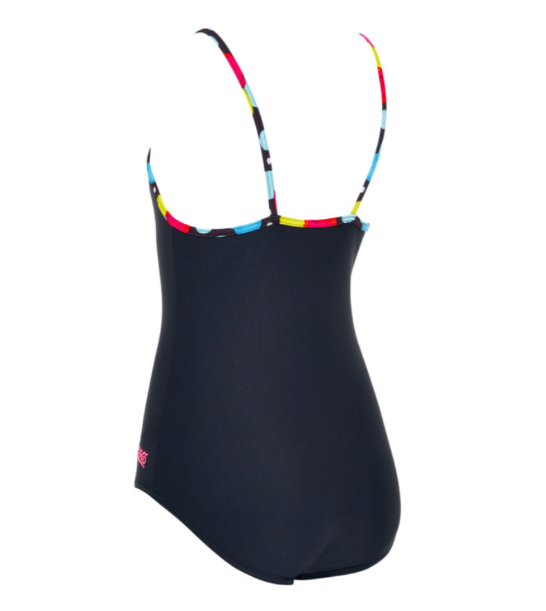 Zoggs Girl's Spot Classicback One Piece - Black/ Multi