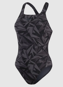 Speedo Women's Hyperboom Medalist Swimsuit Black/Grey